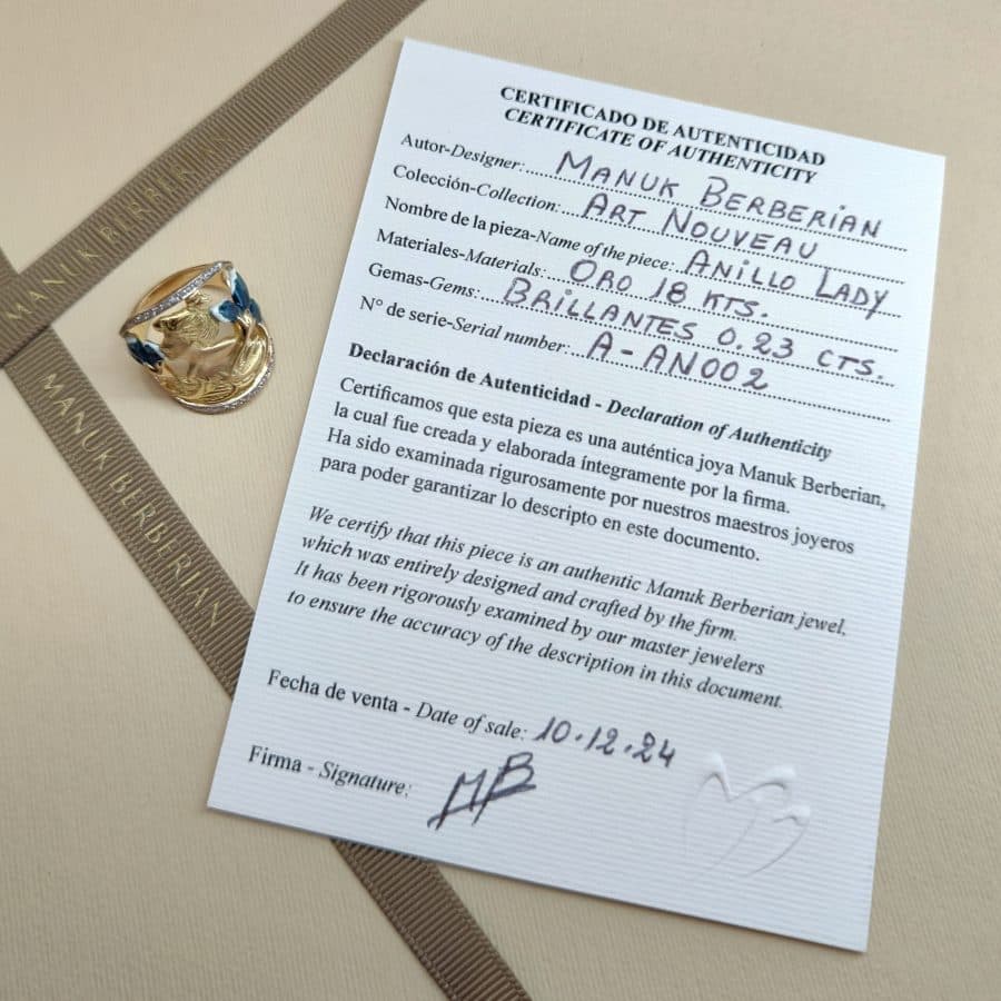 Certificado de autenticidad IPM
